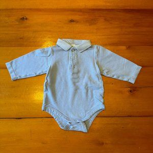 Blue Jacadi Collared Bodysuit (6M)